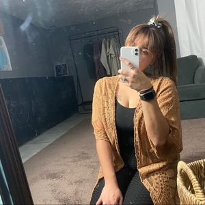 Sand see through kimono